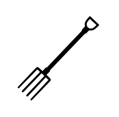 garden fork icon vector on white background
