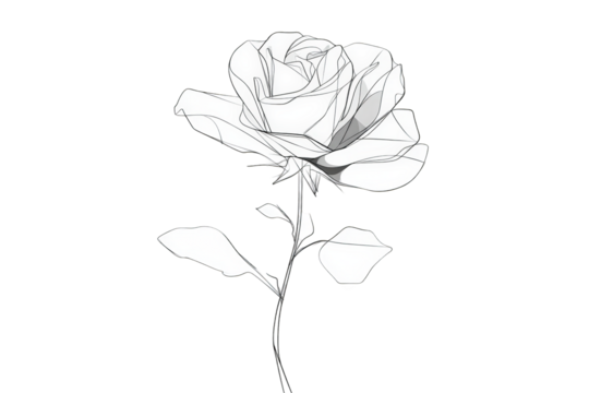 Elegant monochrome rose - Powered by Adobe