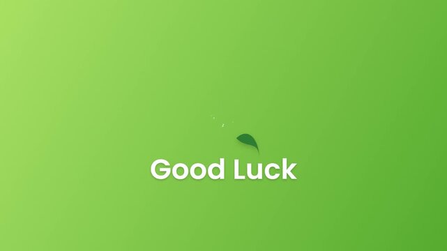 Lucky Clover Good Luck Animation