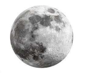Gray moon sphere, textured surface