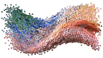 Colorful mosaic artwork