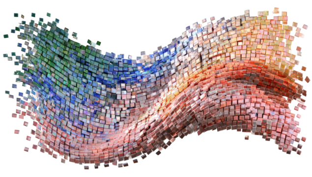 Colorful mosaic artwork