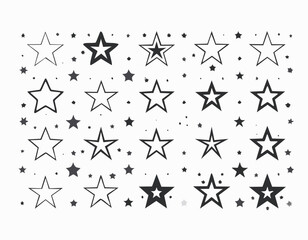 black and white stars icon