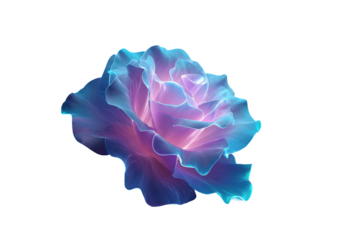 Abstract glowing rose on black background