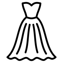 Wedding Dress  Icon Element For Design