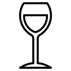 Wine Glass  Icon Element For Design