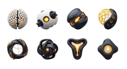 Unleash Artificial Intelligence: High-Tech 3D Icons for Robotics and Machine Learning