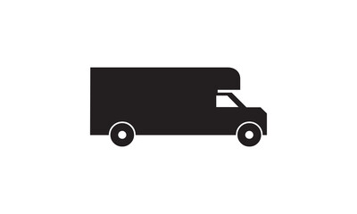 Vector icon of a cargo van or delivery truck for business transportation