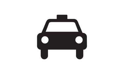 Yellow cab taxi vehicle vector illustration isolated on white background, a symbol of transportation and travel