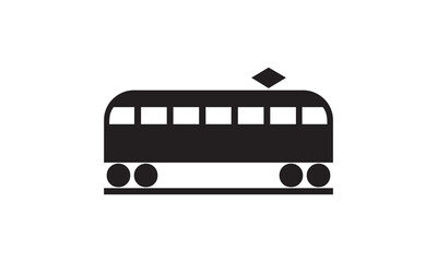 Isolated white bus vector icon for urban public transportation and city tour travel illustration