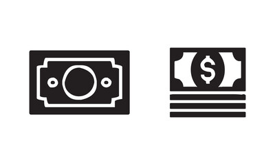 Money, budget, savings, loan, cash, earning, income, wallet, currency, dollar, card, coin, revenue, piggy bank, and profit icon set. Finance business icon collection