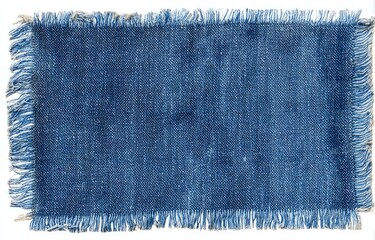 Frayed denim swatch, indigo blue
