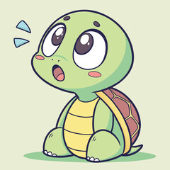 Cute turtle vector graphic
