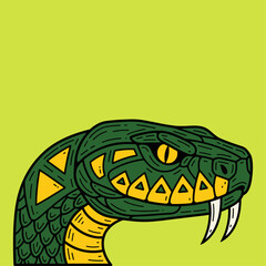 Snake icon logo flat vector design