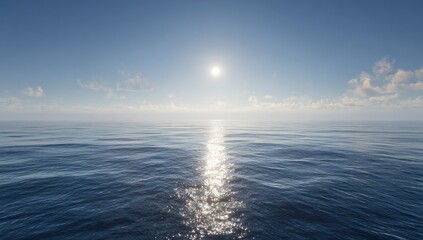 Obraz premium Vast ocean expanse under a bright sky