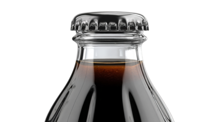 Close-up of a glass soda bottle cap