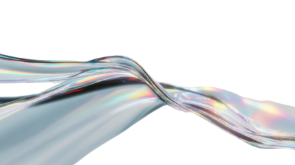 abstract blue wave background Abstract holographic light streaks with deep shad on white background