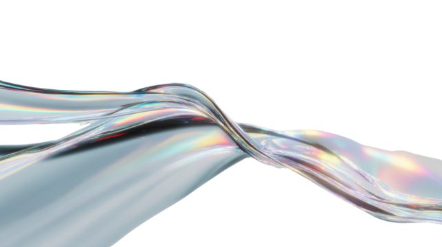 abstract blue wave background Abstract holographic light streaks with deep shad on white background