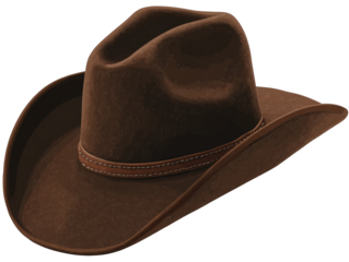 Brown cowboy hat illustration (1)