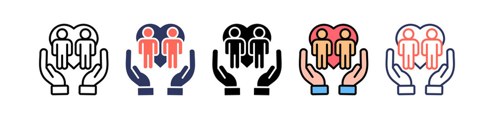 Charity Support multiple icon