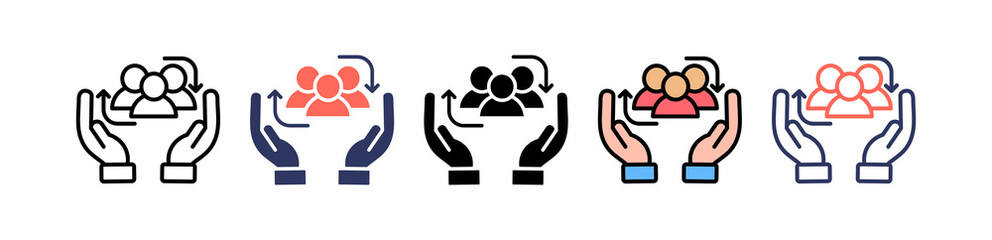 Social Welfare multiple icon