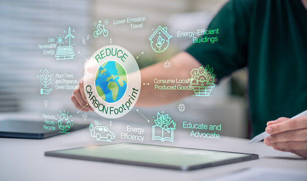 Carbon footprint reduce sustainability climate energy renewable green ecology environment net zero future