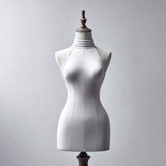 A white mannequin, halter-neck top, studio shot