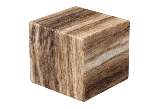 3D rendered wooden cube