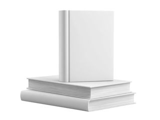 Stack of blank white books (1)