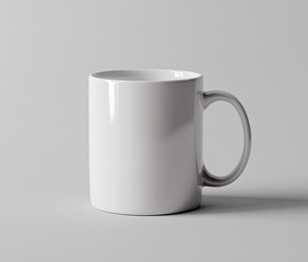 Fototapeta premium Blank white mug on a plain background (1)