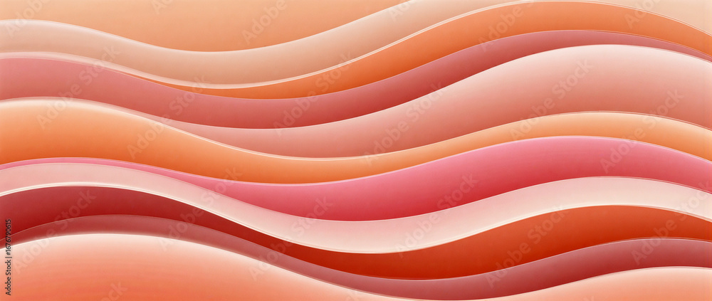 Poster flowing forms create a mesmerizing abstract landscape of colors