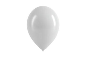 White balloon, smooth surface, isolated