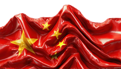 Rippled Chinese flag