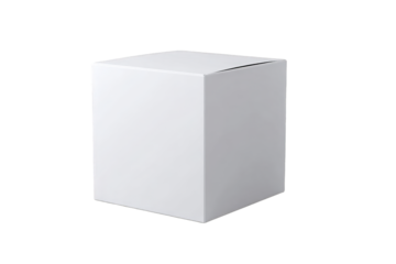 Blank white cube box