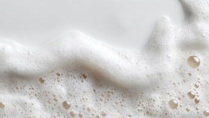 Close-up of creamy white foam texture