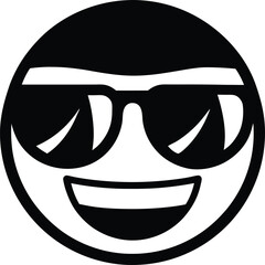 Cool Smiley Face with Sunglasses Icon