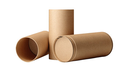 Three cardboard tubes arranged