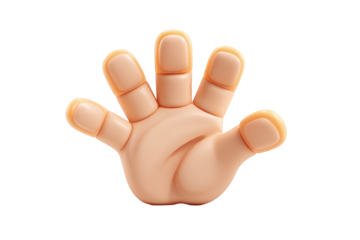 Cartoon hand with five fingers (1)