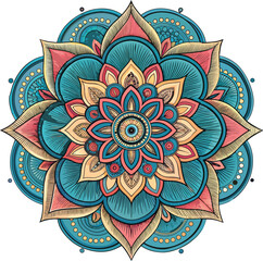 Creative floral mandala design