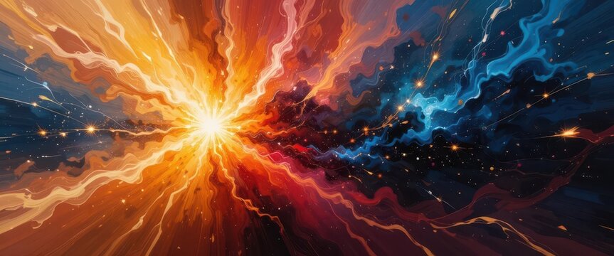  Impressionistic Galactic Fury Explosions of Light Color