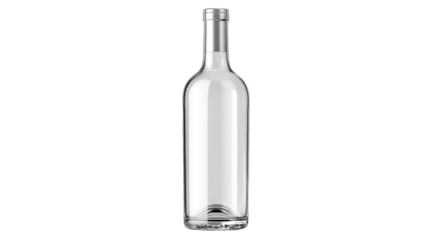 Clear glass wine bottle