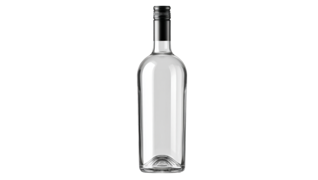 Empty clear glass wine bottle (1)