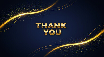 Show your appreciation with this elegant golden Thank You message background