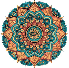 Creative floral mandala design
