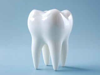 光沢のある健康な歯の模型