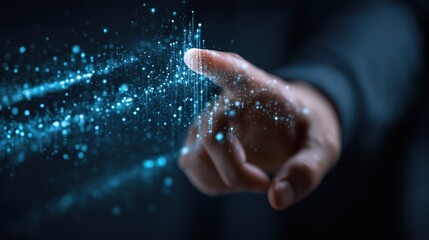 Digital interaction with data visualization enhancing user experience in technology environment