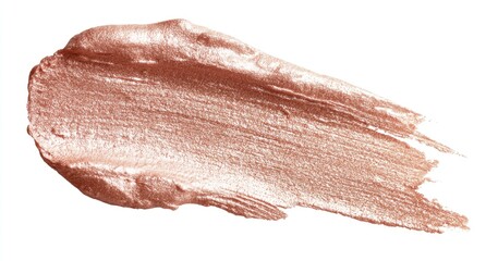 A swipe of shimmering, rose-gold cosmetic product