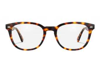 Tortoiseshell glasses isolated on transparent background