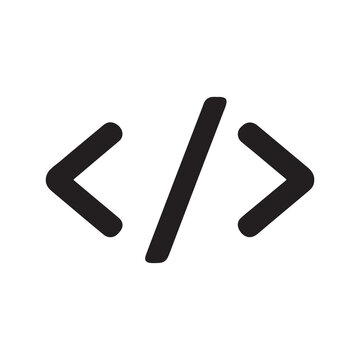 Code Brackets Icon for Programming and Web Development