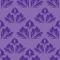seamless pattern with purple flowers